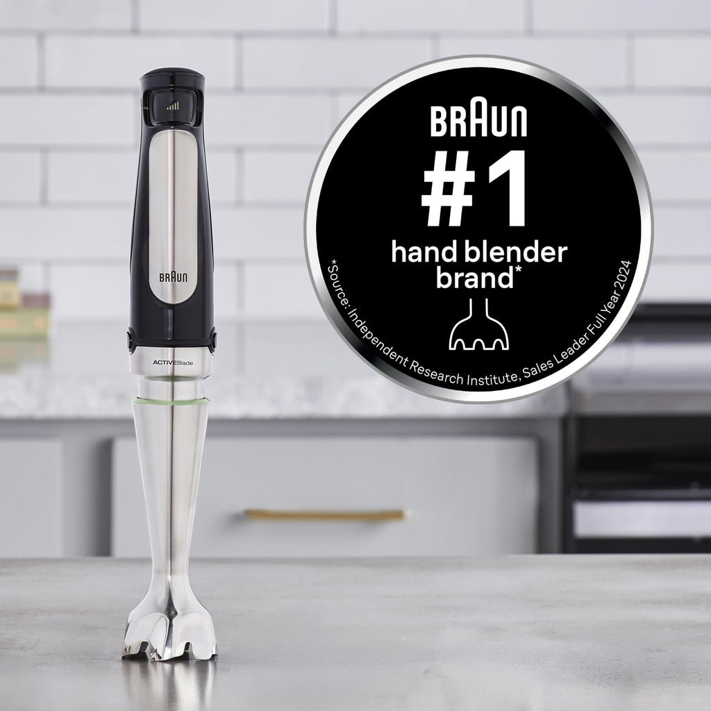 Braun MultiQuick 7 3-in-1 Immersion Blender with Food Processor – Powerful Handheld Electric Stick - Emulsifier for Chopping, Beating & Whisking - Ideal for Soup, Puree, Smoothies & More